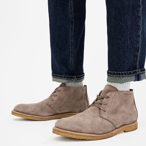 All Saints Bilton Lace Up Leather Chukka Boots